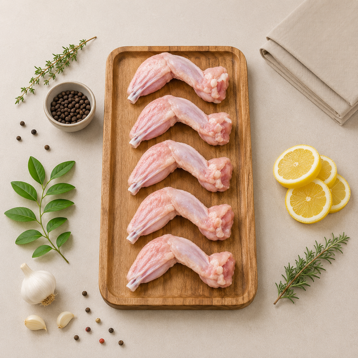 Fresh Chilled Chicken Wings Without Skin