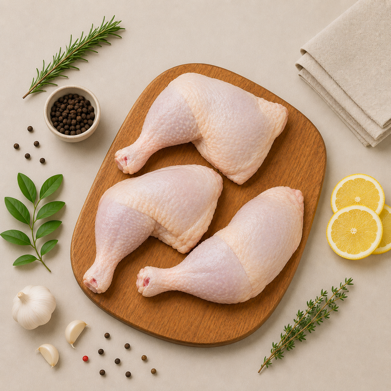 Fresh Chilled Chicken whole Leg Thighs With skin