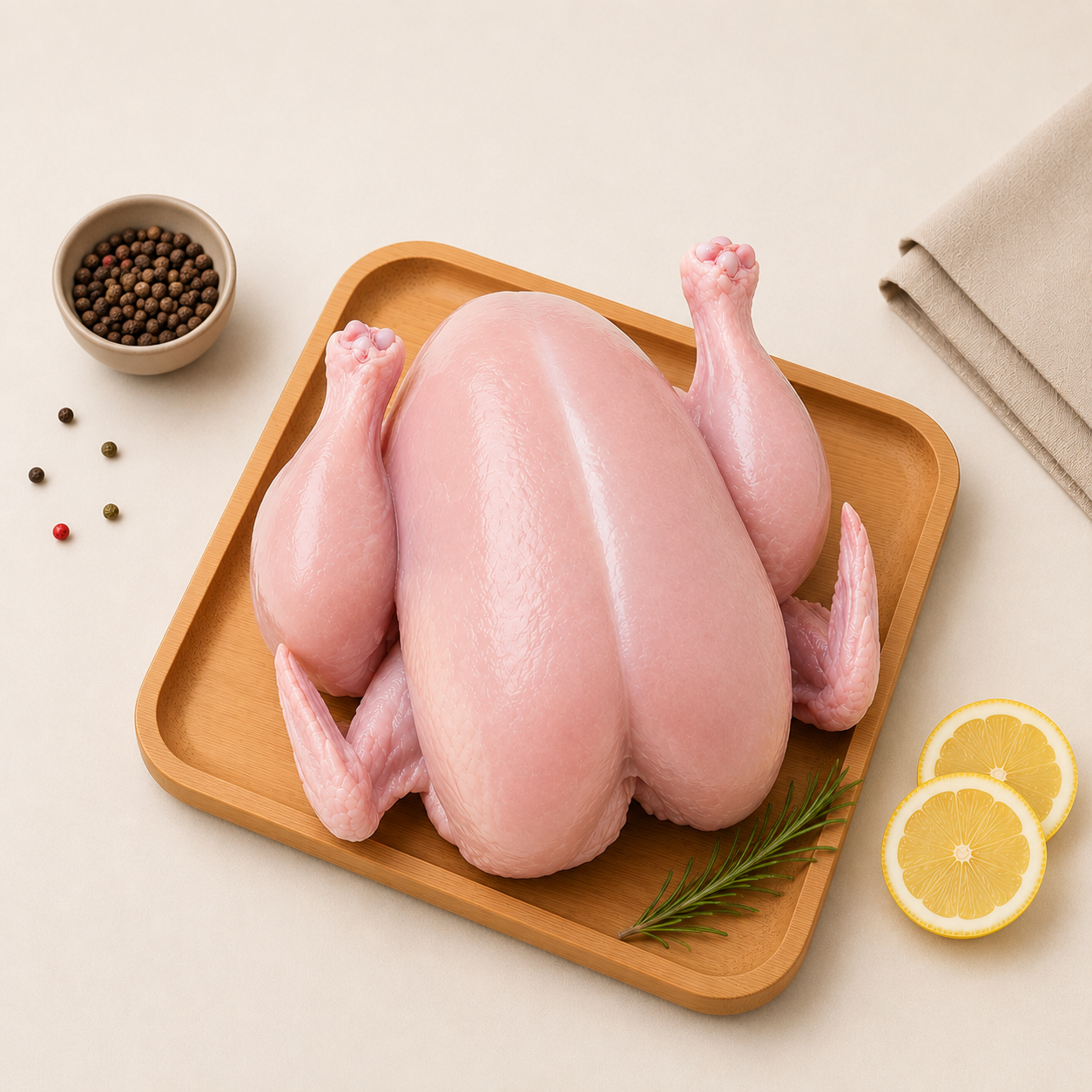 Chicken Whole without skin 1.2 kg to 1.5kg