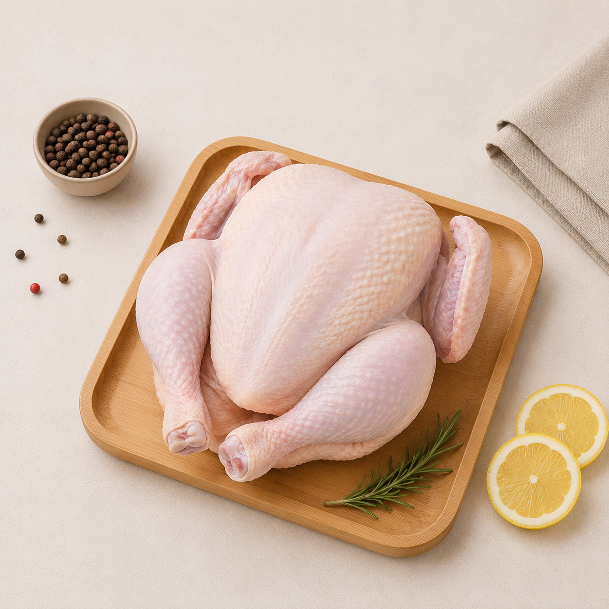 Fresh Chilled Chicken Whole With Skin 1.2 kg to 1.5kg
