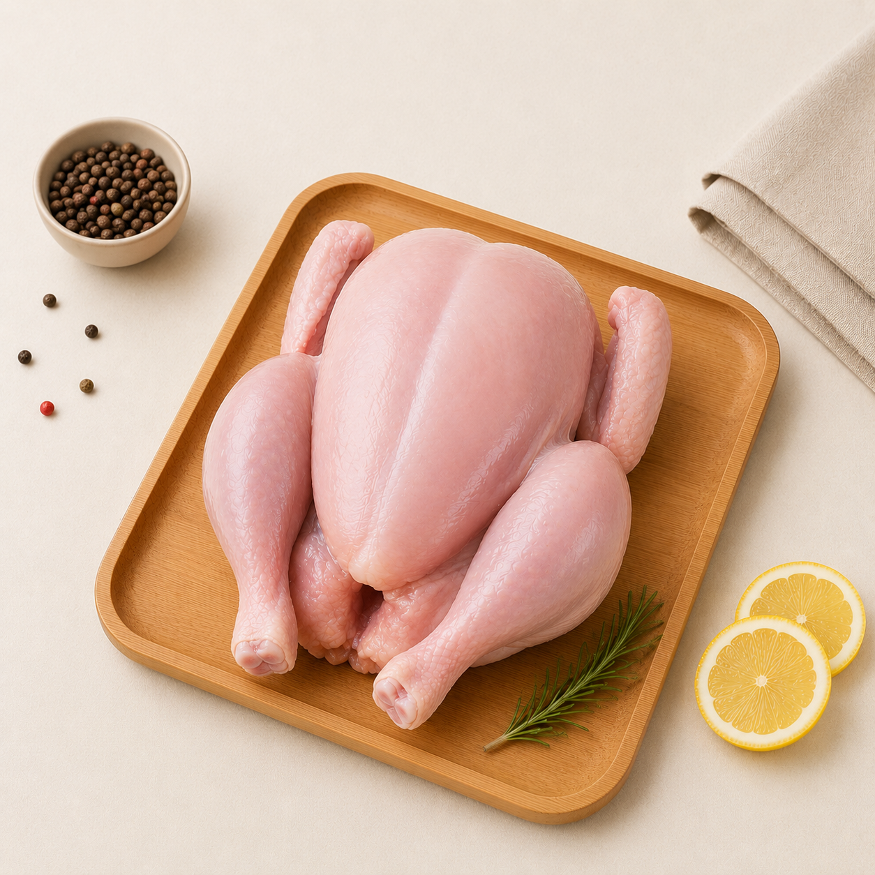 Fresh Chilled Chicken Whole Without Skin 1.2 kg to 1.5kg