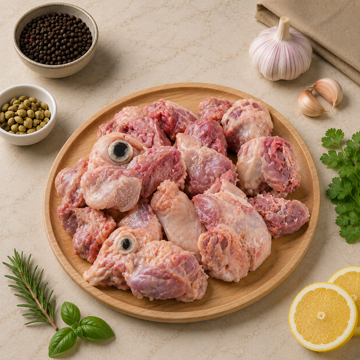 Fresh Mutton Goat Head Standard