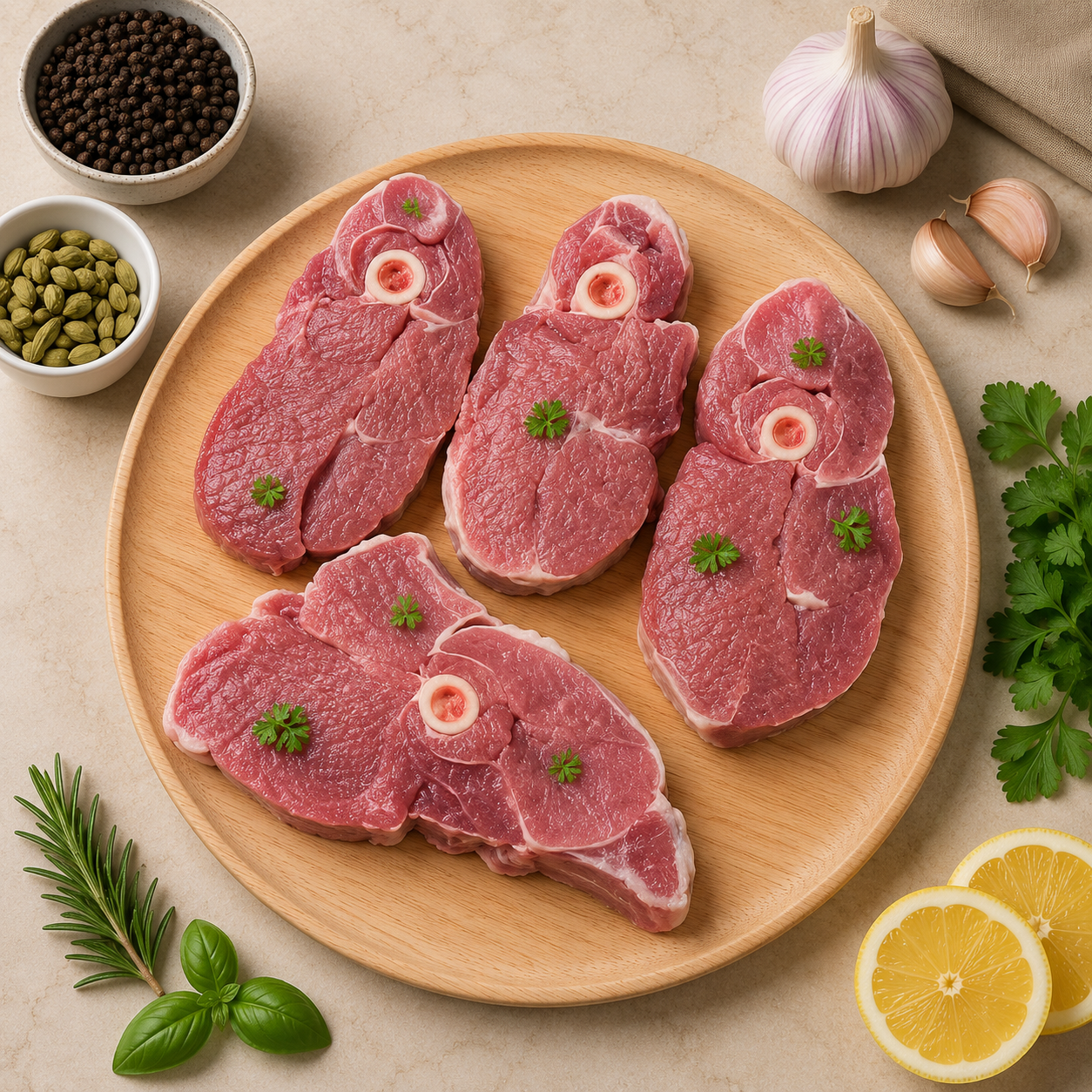 Fresh Mutton Goat Leg Cut Piece Premium