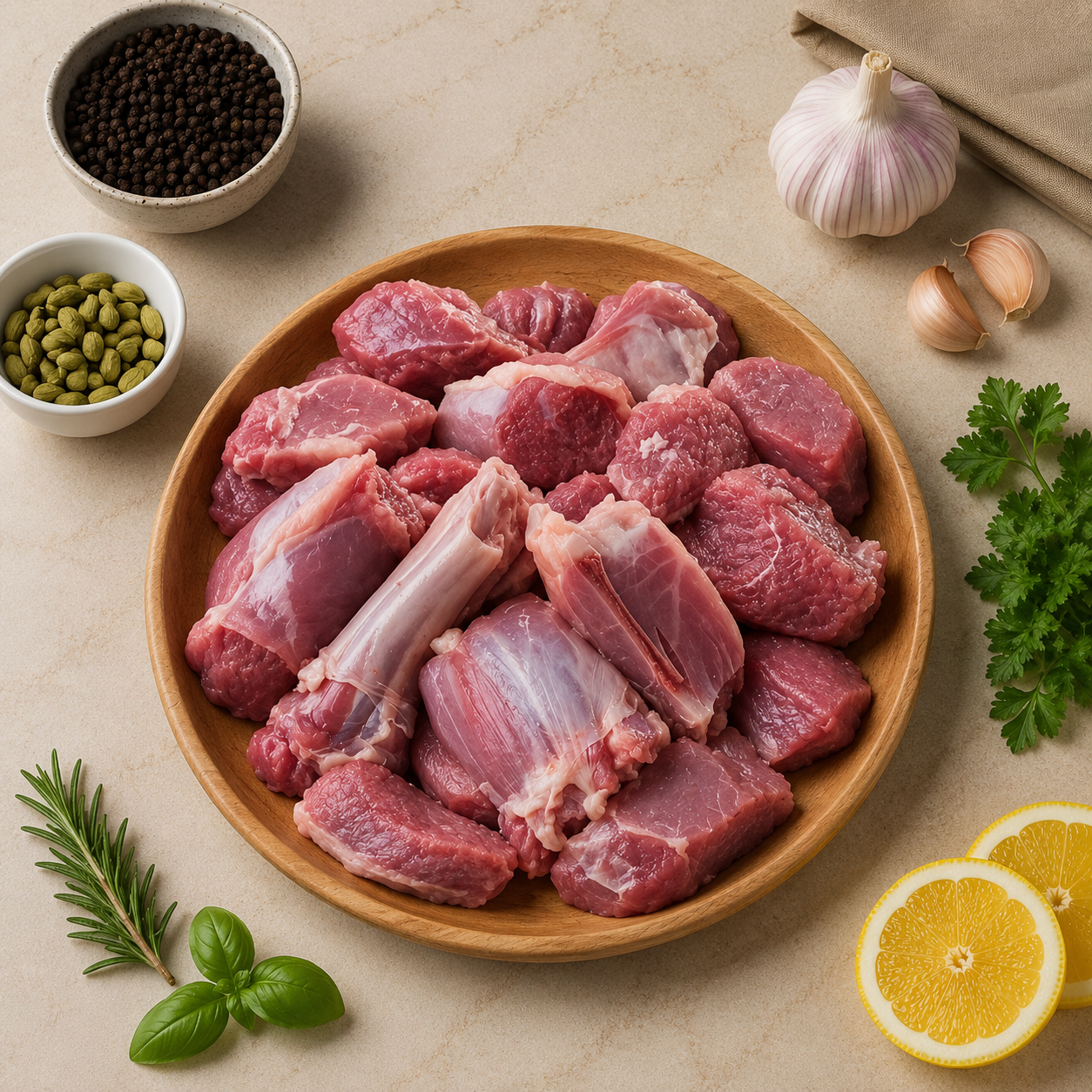Fresh Mutton Goat Leg Cut Piece Standard
