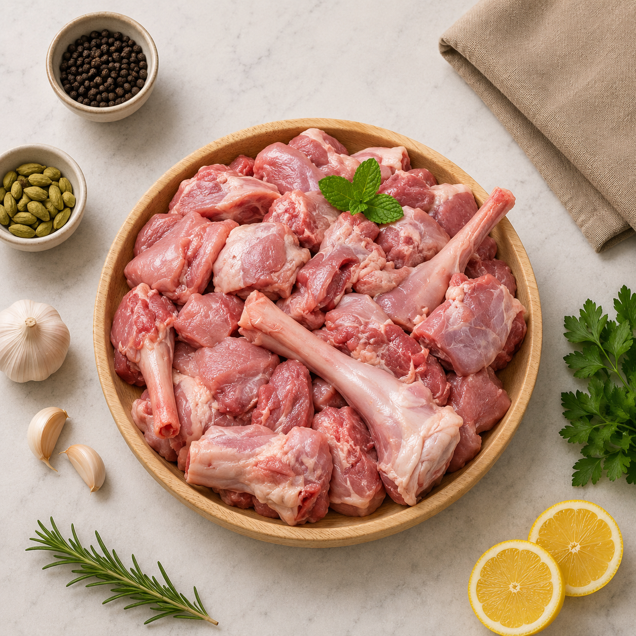 Fresh Mutton Lamb Leg Cut Piece Standard