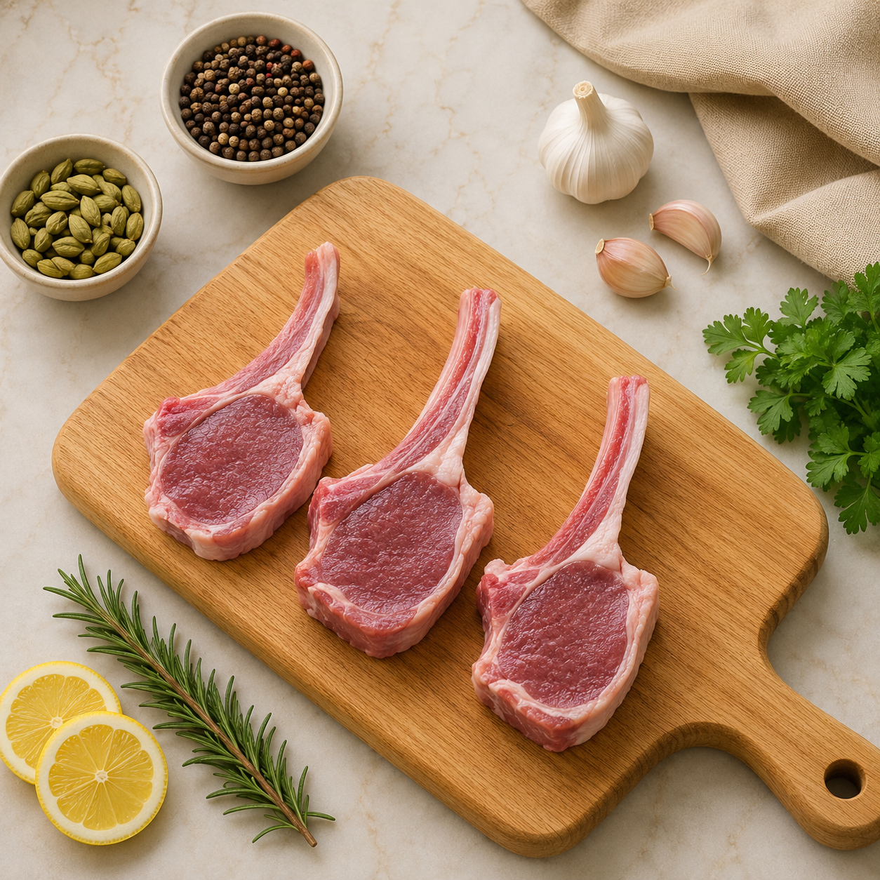 Fresh Mutton Goat Ribs Triple chops Standard