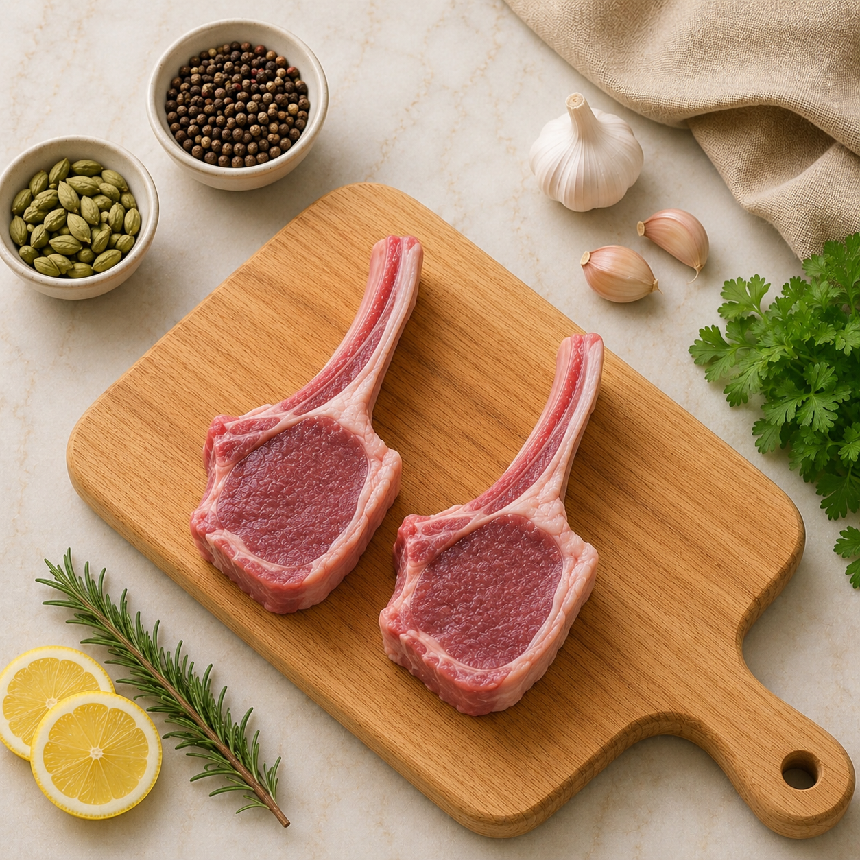 Fresh Mutton Goat Ribs Double chops Standard