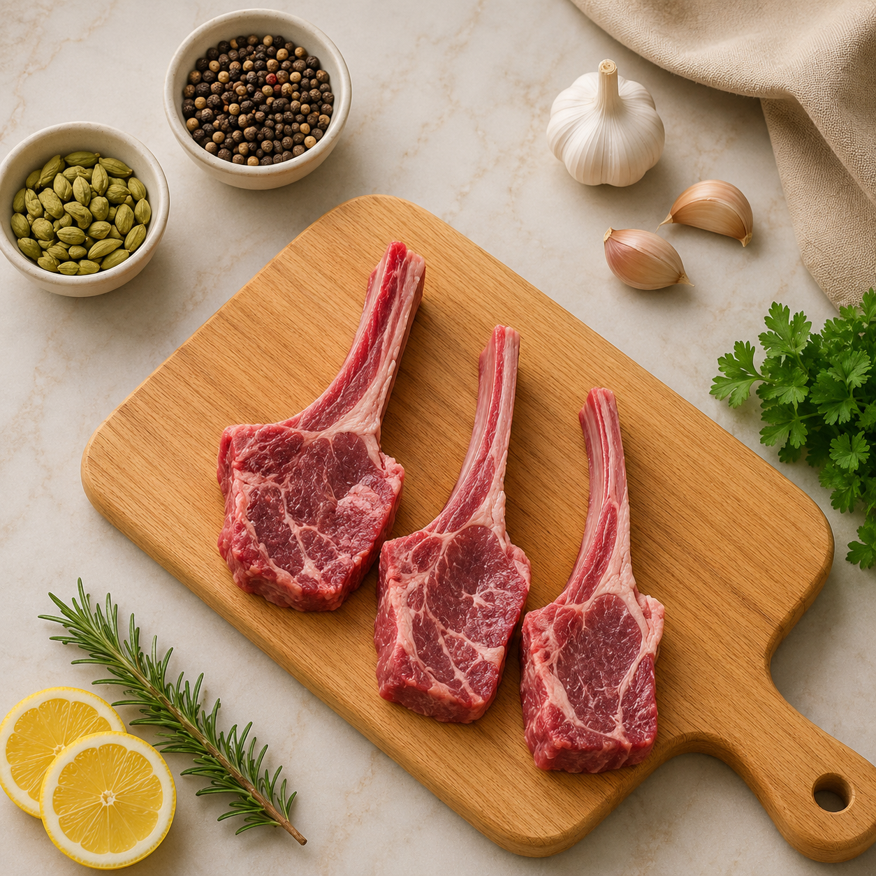 Fresh Mutton Goat Ribs Triple chops Premium