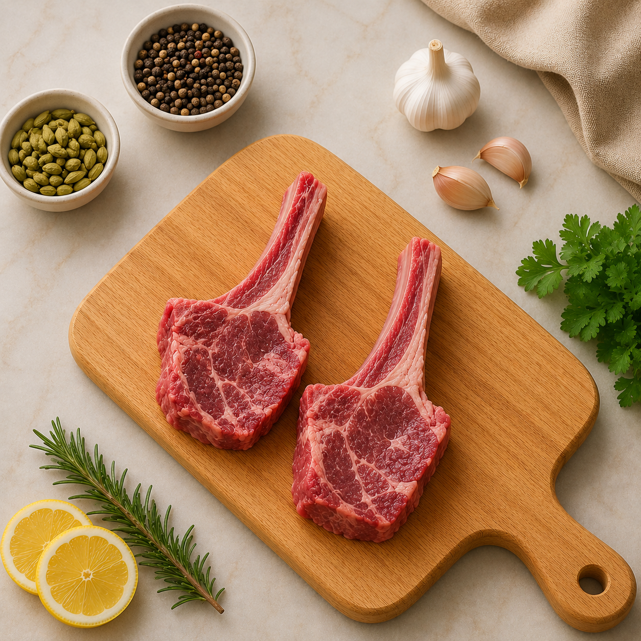 Fresh Mutton Goat Ribs Double chops Premium