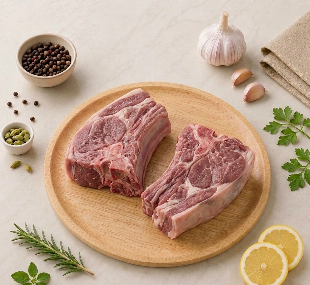 Fresh Mutton Goat curry cut Large (100 to 130gms) Standard
