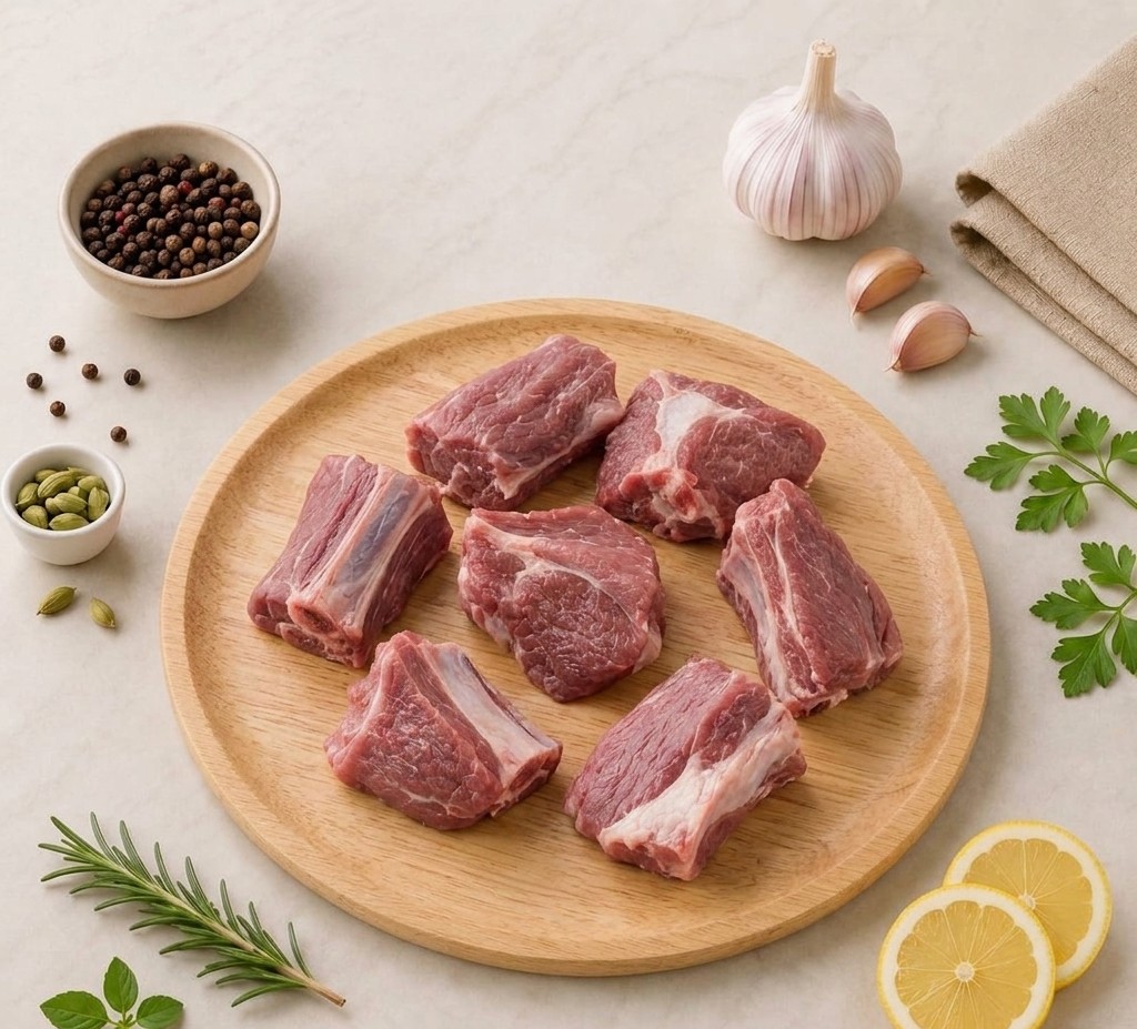 Fresh Mutton Goat curry cut Medium( 70 to 90 gms) Standard