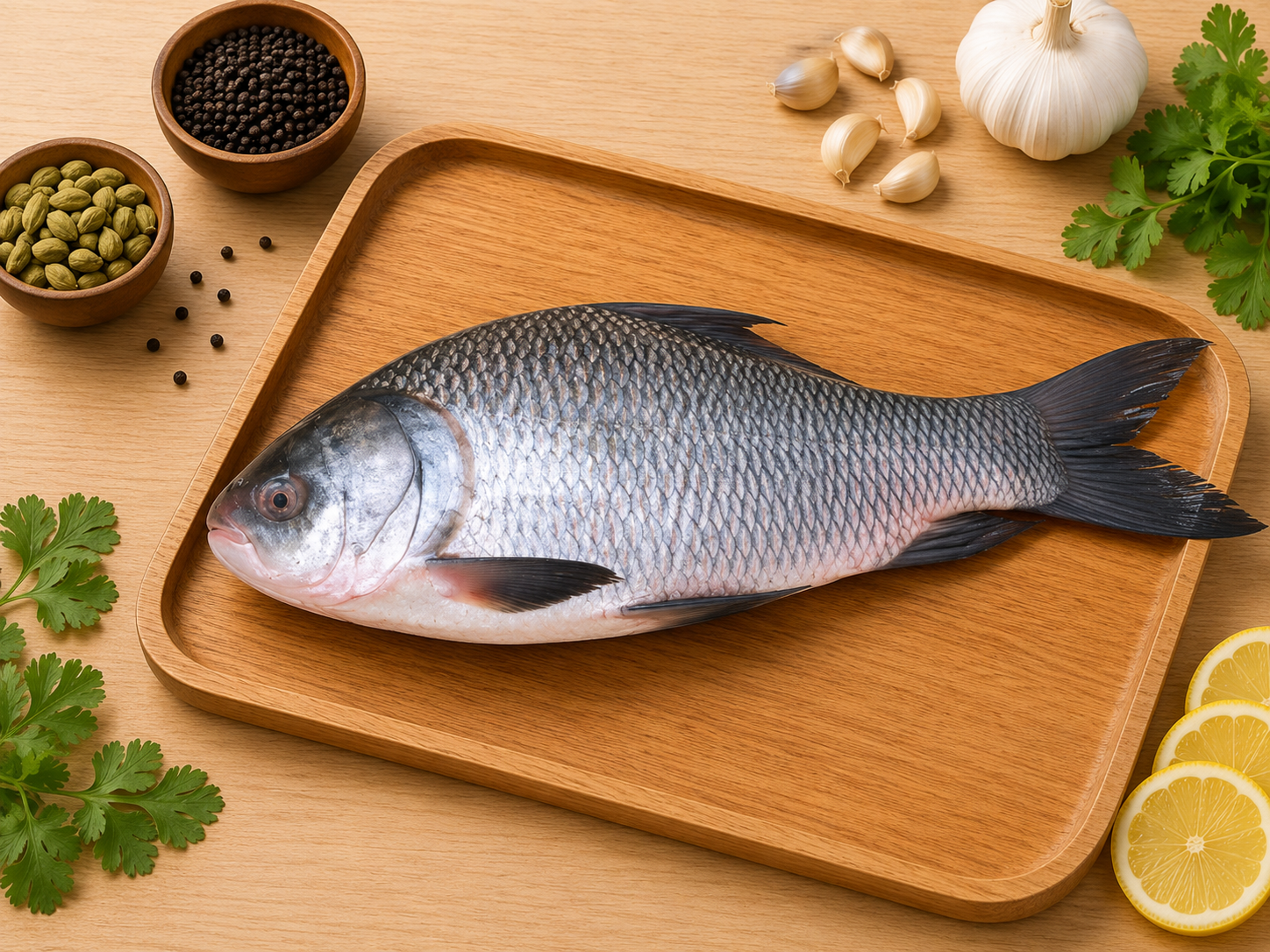 Catla Fish Whole Cleaned