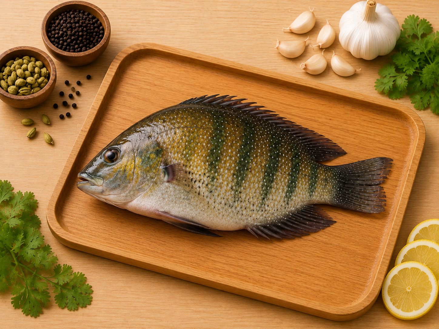 Tilapia Karimeen/Green Chromide Fish