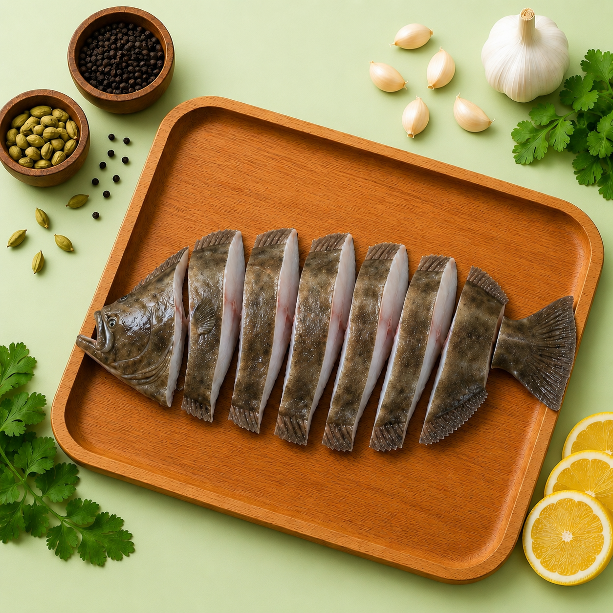 Halibut Fish Cleaned Curry Cut