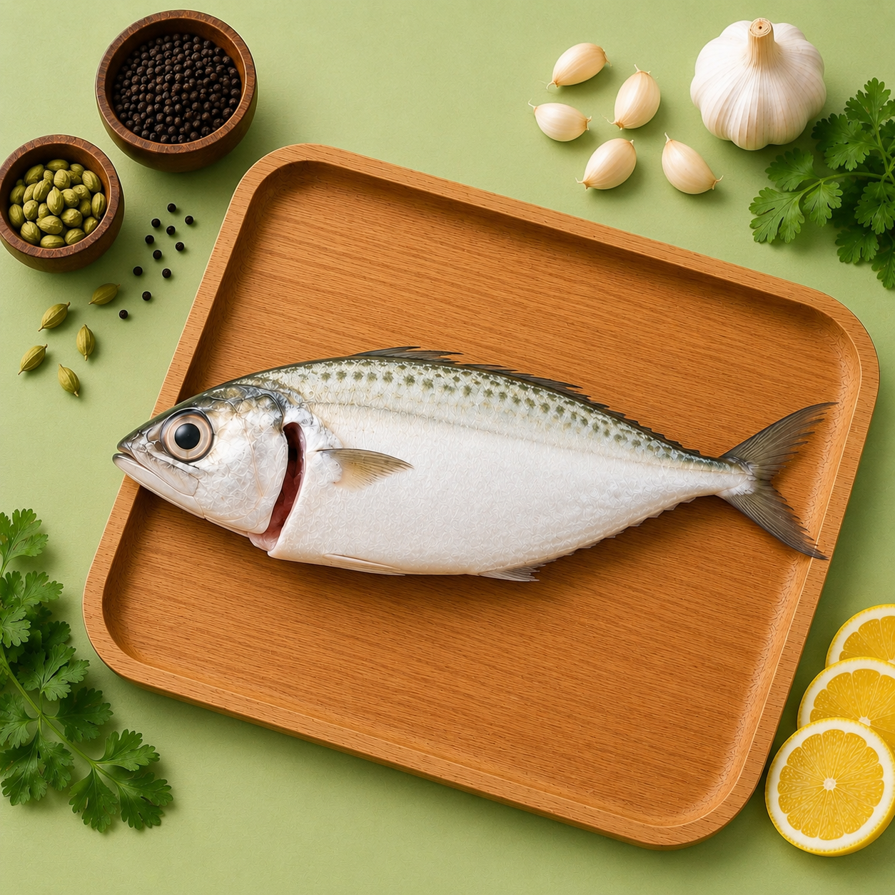 Indian Mackerel Bangada Fish Whole Cleaned