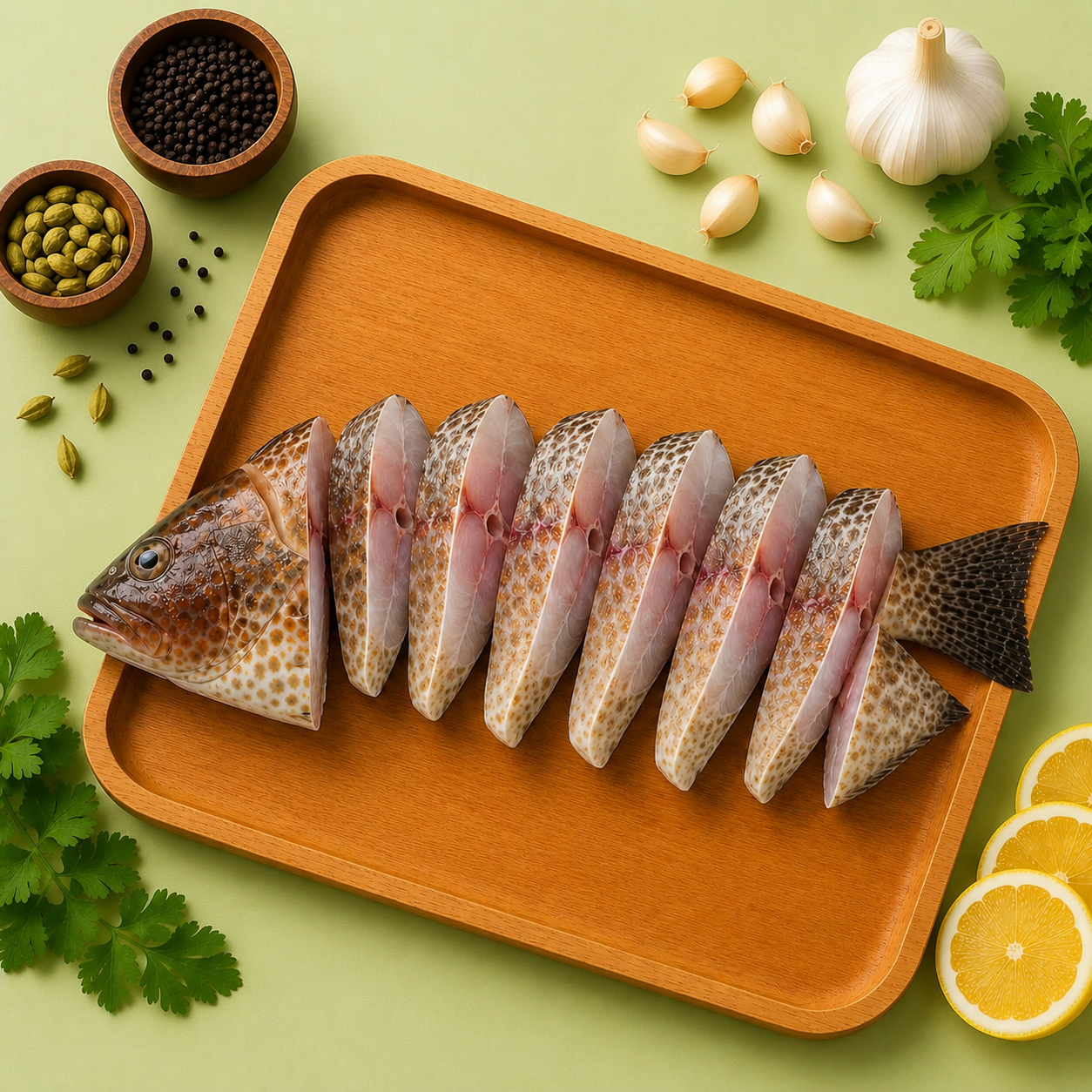 Hamour Fish Cleaned Curry Cut