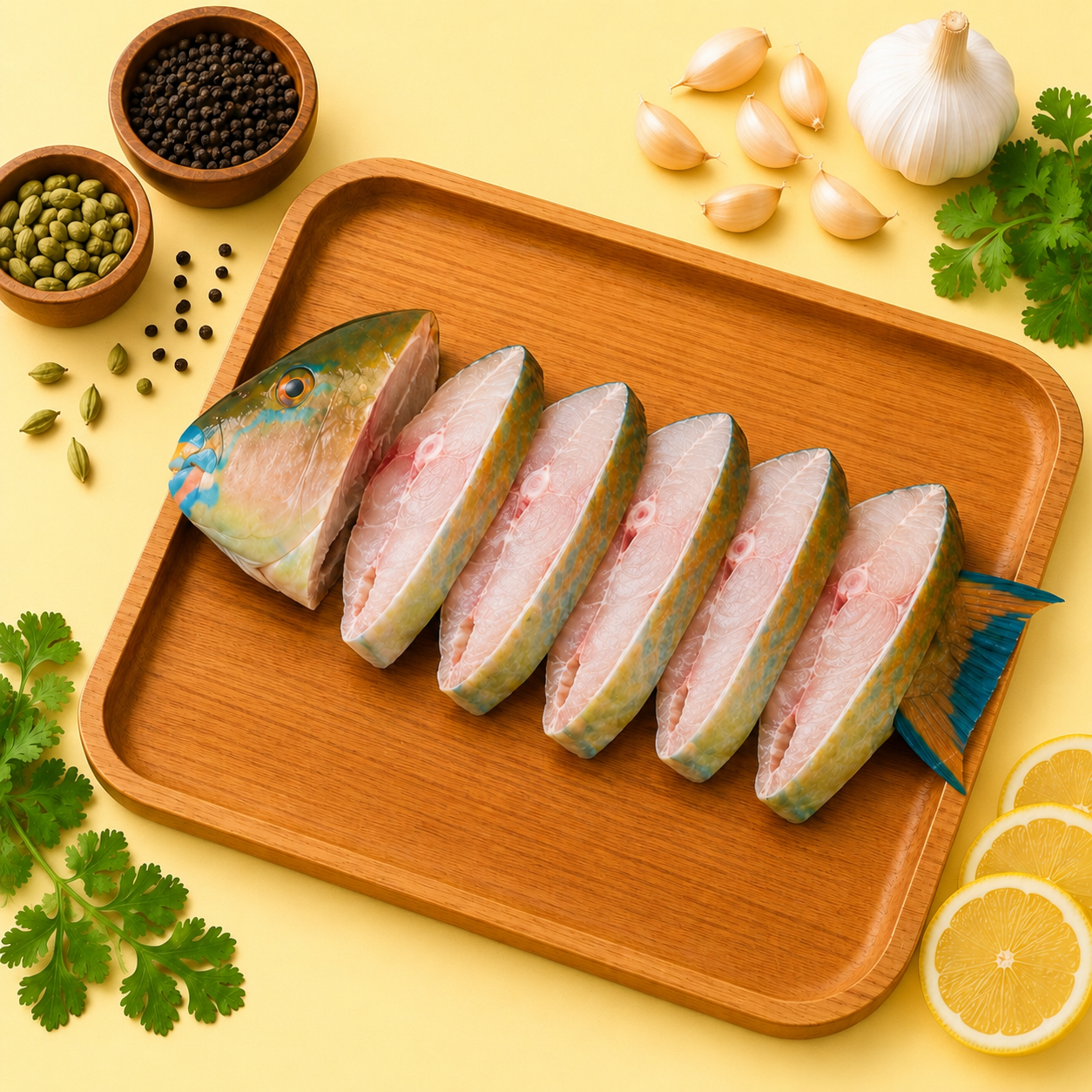 Parrot Fish Cleaned Curry Cut