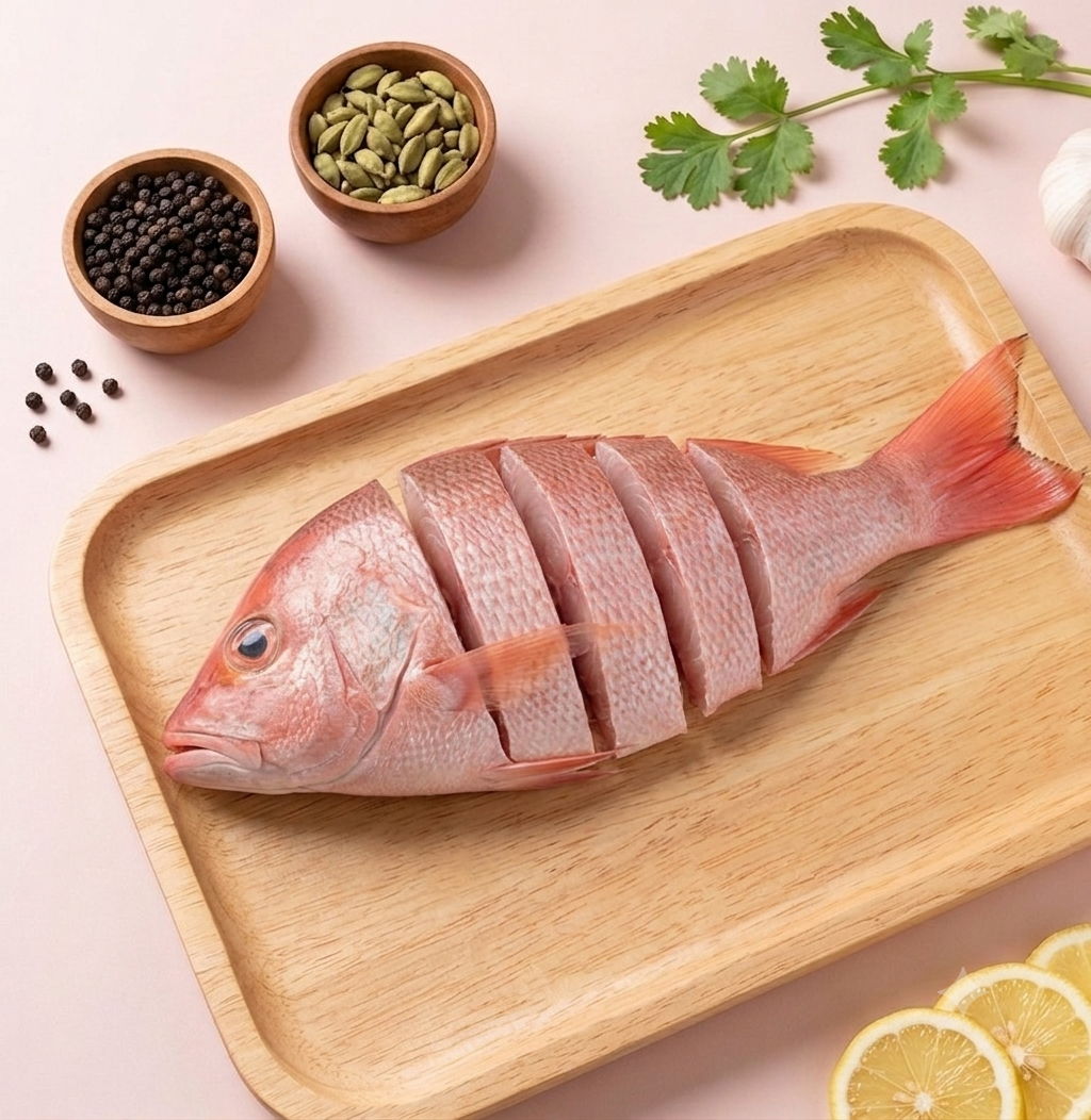 Red Snapper Fish Cleaned Curry Cut