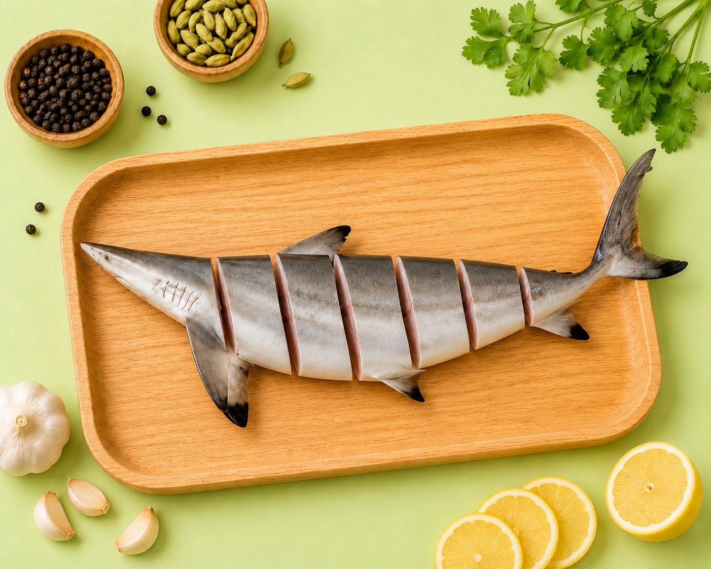Shark Fish Cleaned Curry Cut